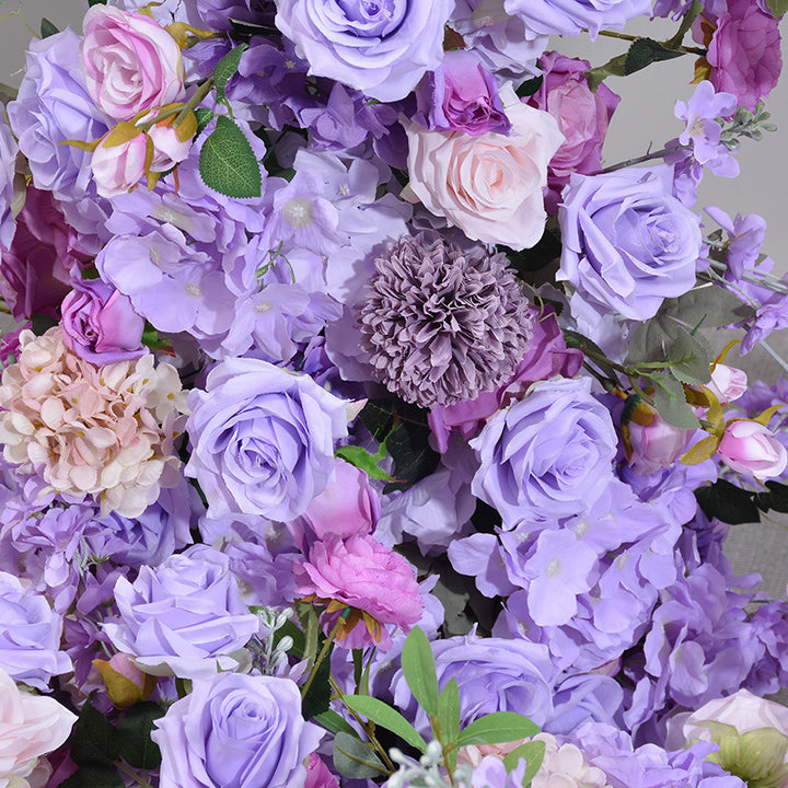 Purple Roses, Floral Arch Set, Wedding Arch Backdrop, Including Frame