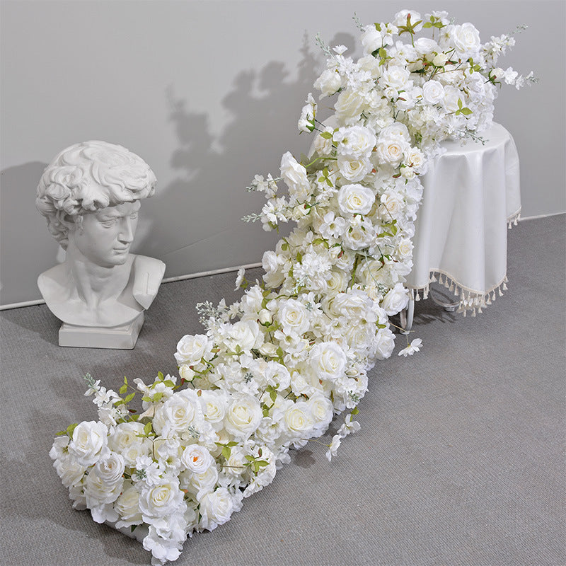 3D Roses With Hydrangeas Luxurious Flower Runner