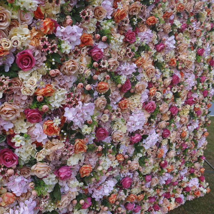 Mixed Flowers, Artificial Flower Wall, Wedding Party Backdrop