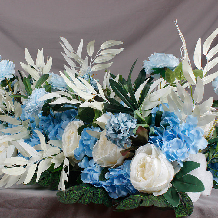 Roses And Hydrangeas With Leaves Flower Runner