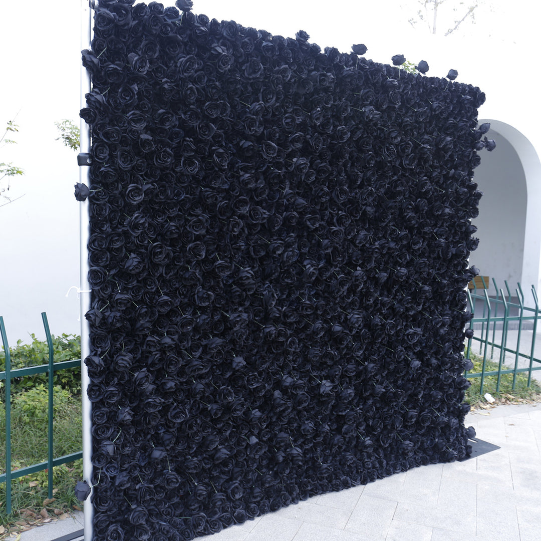 Black Rose, Artificial Flower Wall Backdrop