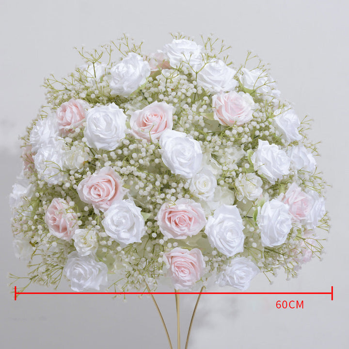 Roses And Gypsophila Luxurious Wedding Flower Ball