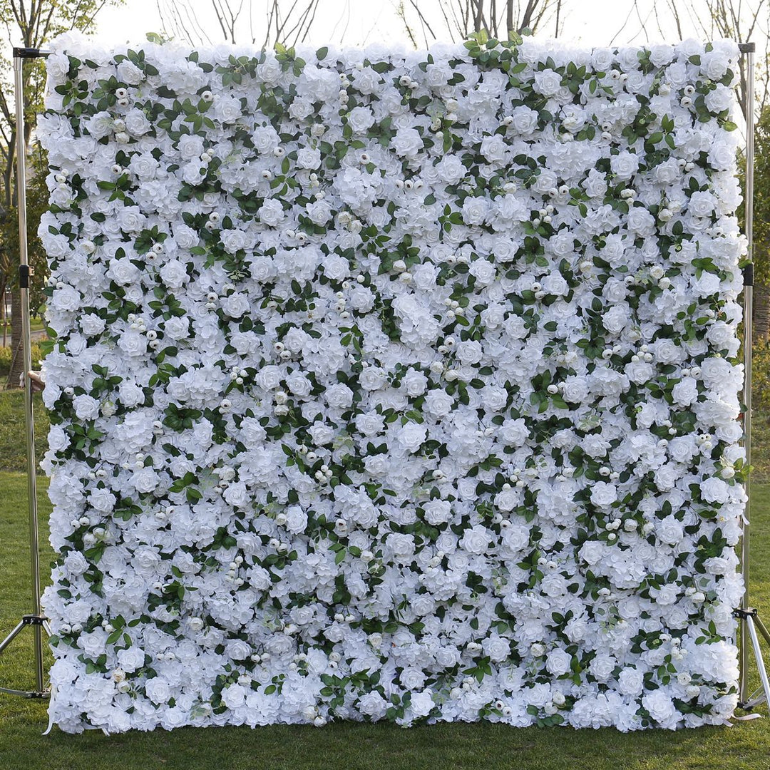 White Rose Peony Hydrangea, Artificial Flower Wall, Wedding Party Backdrop