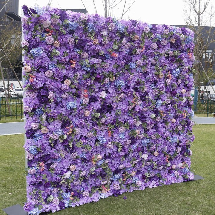 Dreamy Purple Rose, Artificial Flower Wall Backdrop