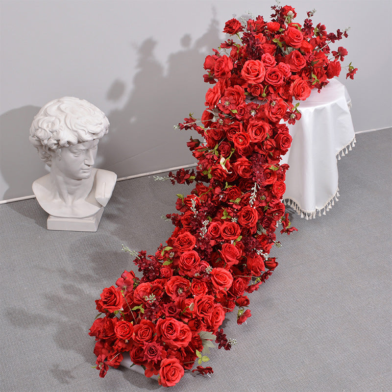 3D Roses With Hydrangeas Luxurious Flower Runner