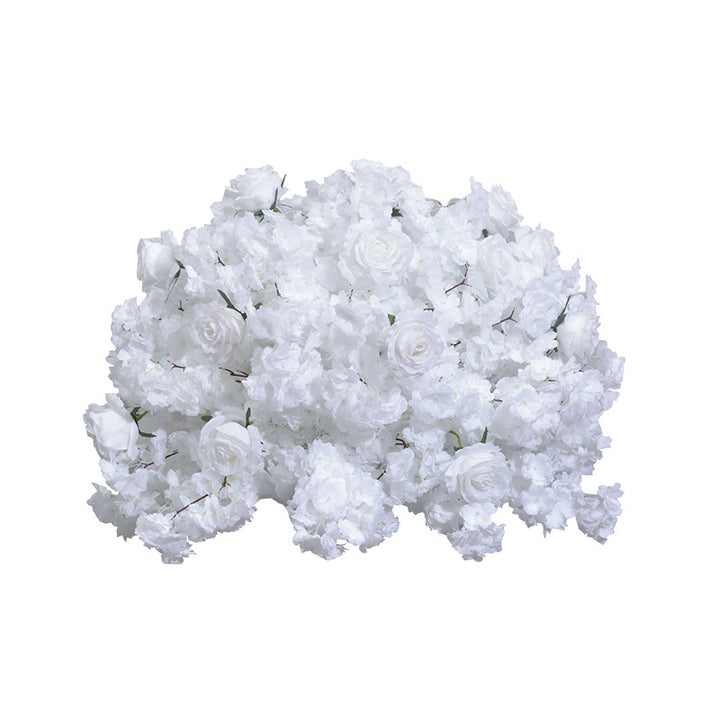 White Roses With Cherry Blossoms, Luxurious Wedding Flower Ball