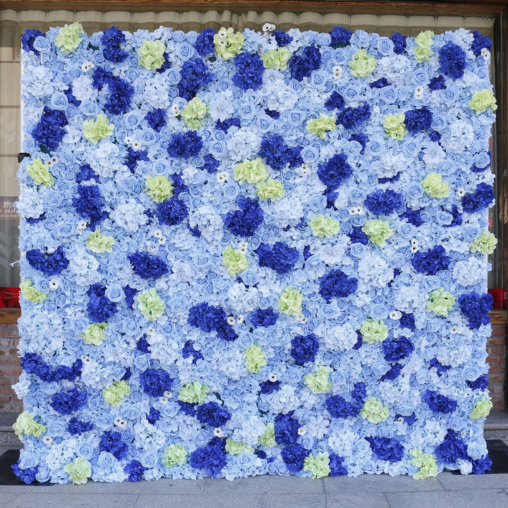 Blue Hydrangea, Artificial Flower Wall Backdrop