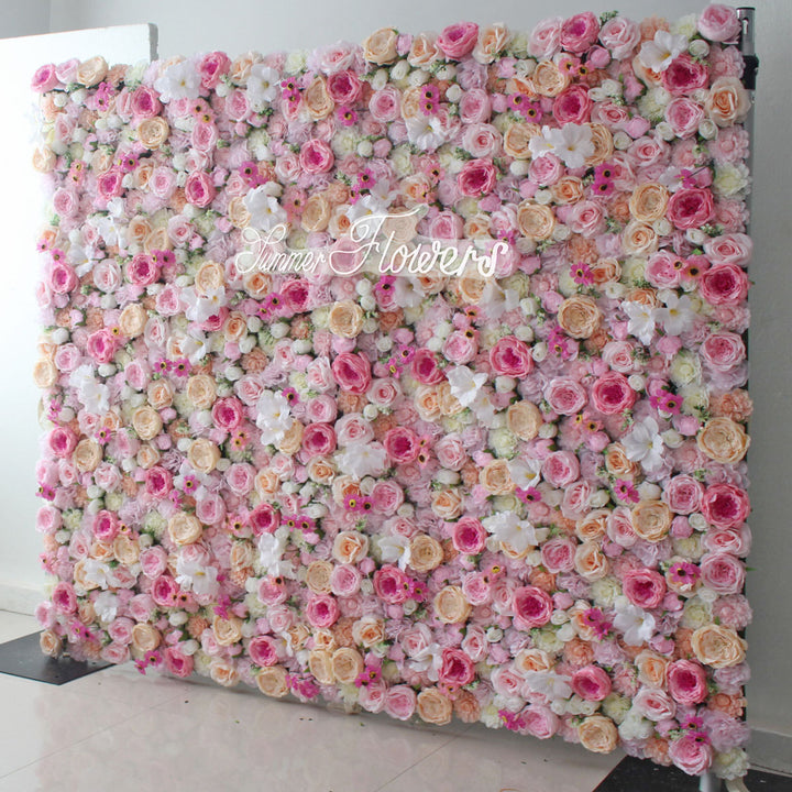 Luxury Roses And Lilies And Chrysanthemums 5D,Artificial Flower Wall Backdrop
