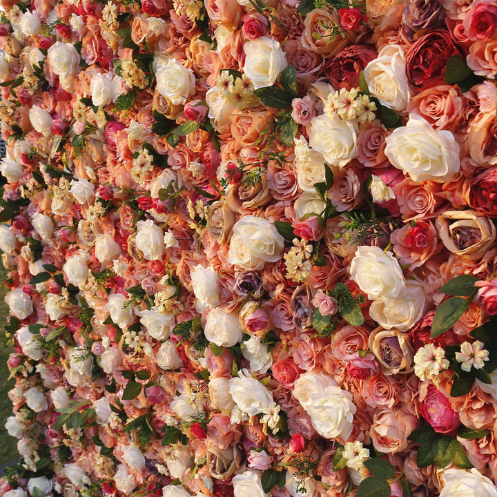 Autumn Color Mixed Flowers, Artificial Flower Wall, Wedding Party Backdrop