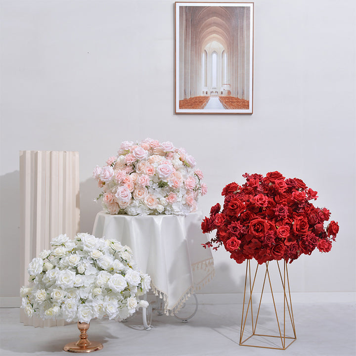 Roses With Hydrangeas Wedding Flower Ball
