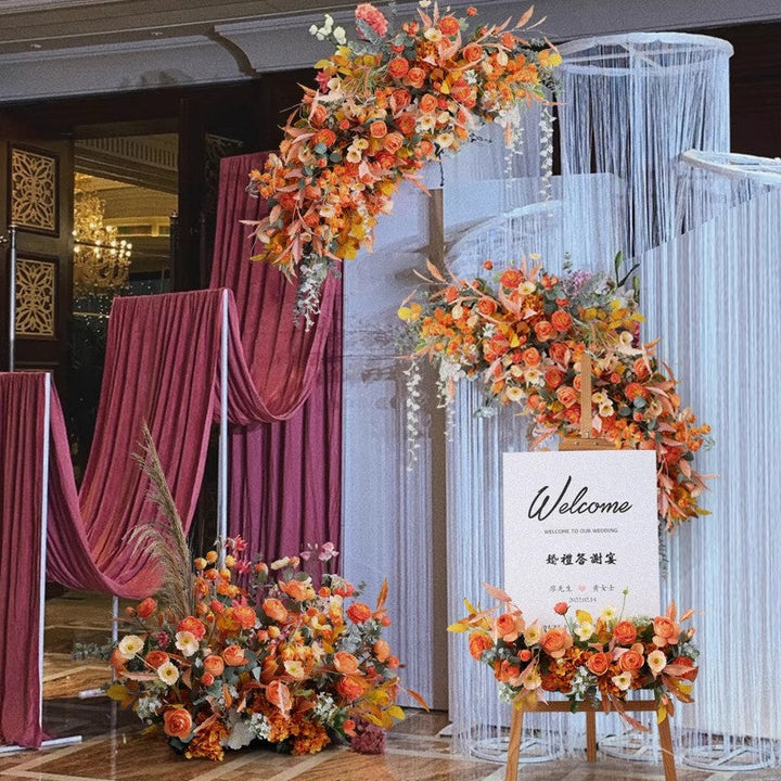 Orange Wedding Style, Orange Artificial Flowers, Diy Wedding Flowers