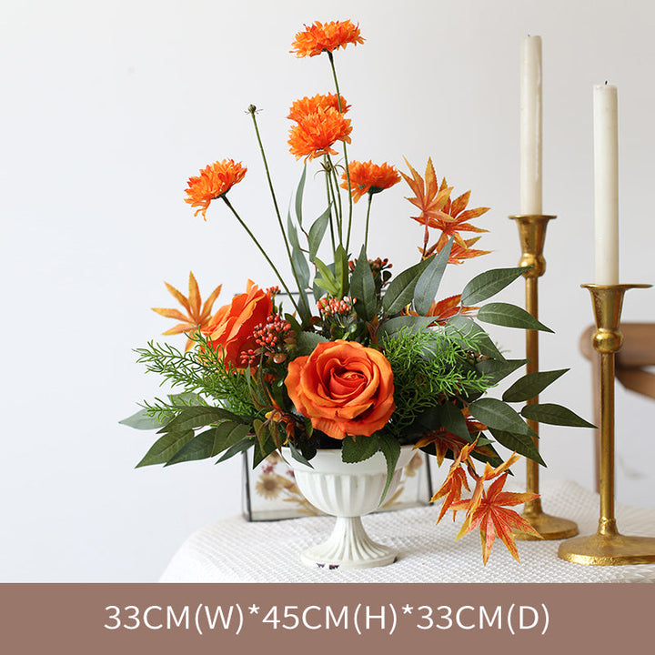 Orange Forest Wedding Style, Orange Artificial Flowers, Diy Wedding Flowers