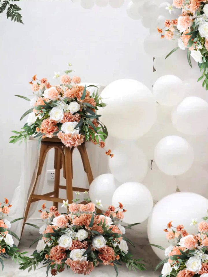 Orange Wedding Decoration, Party Decoration, Orange Artificial Flowers, Diy Wedding Flowers