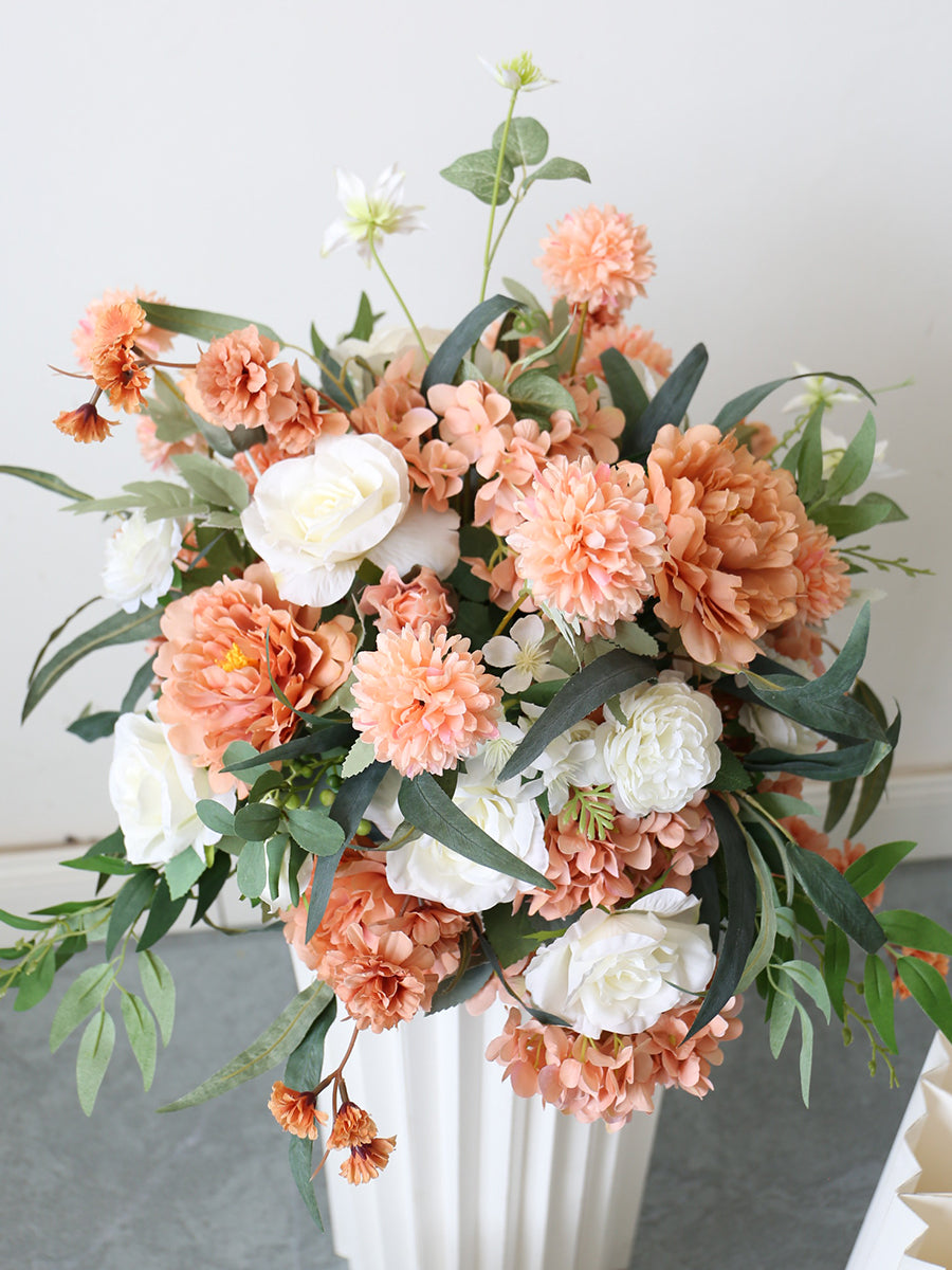 Orange Wedding Decoration, Party Decoration, Orange Artificial Flowers, Diy Wedding Flowers