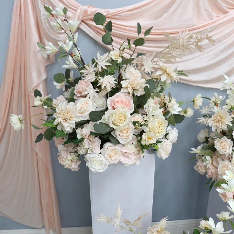 Pink & Beige Wedding Flowers Ball, Pink Artificial Flowers, Diy Wedding Flowers