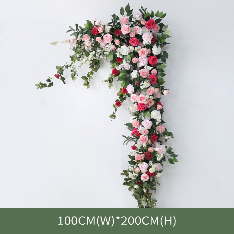 Pink & Red Rose Faux Flowers, Pink Artificial Flowers, Diy Wedding Flowers