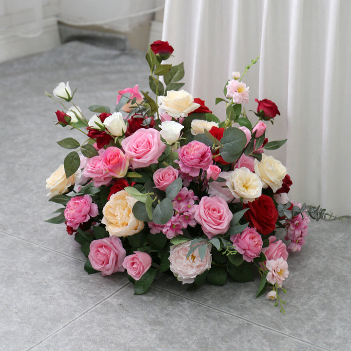 Red & Pink Rose Flowers Ball, Pink Artificial Flowers, Diy Wedding Flowers