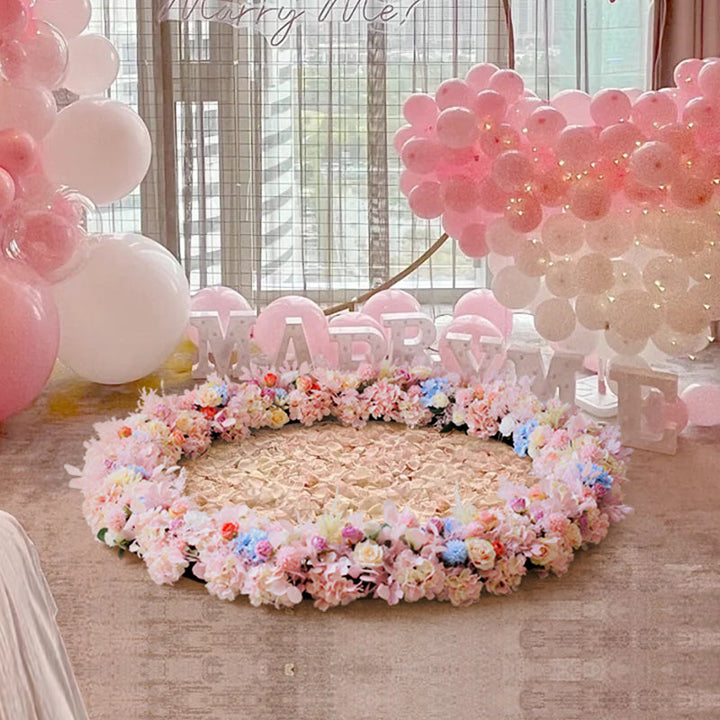 Love Circle Flowers, Pink Artificial Flowers, Diy Wedding Flowers