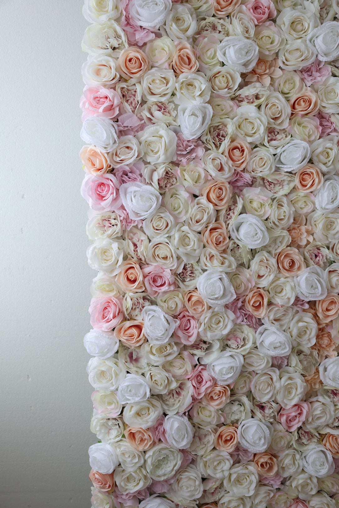 Pink And White And Yellow Roses, Artificial Flower Wall, Wedding Party Backdrop