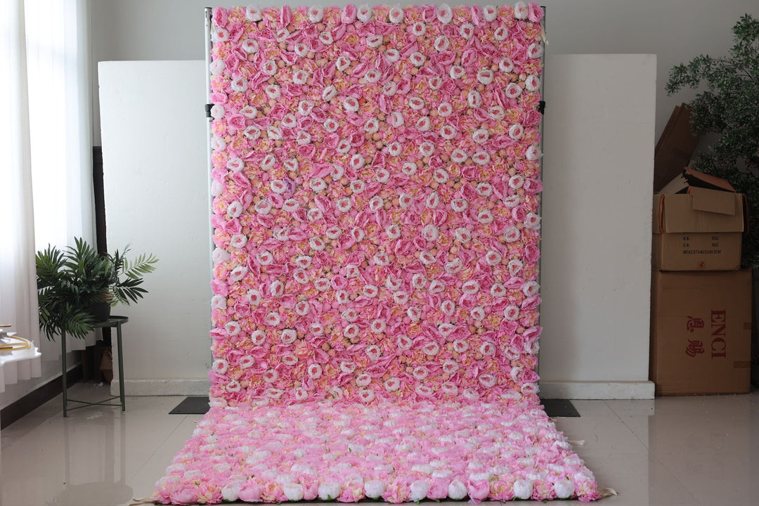 Pink And White Peony Flowers, Artificial Flower Wall, Wedding Party Backdrop