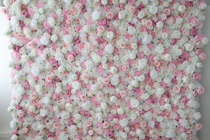 Pink And White Roses And Peonies, Artificial Flower Wall, Wedding Party Backdrop