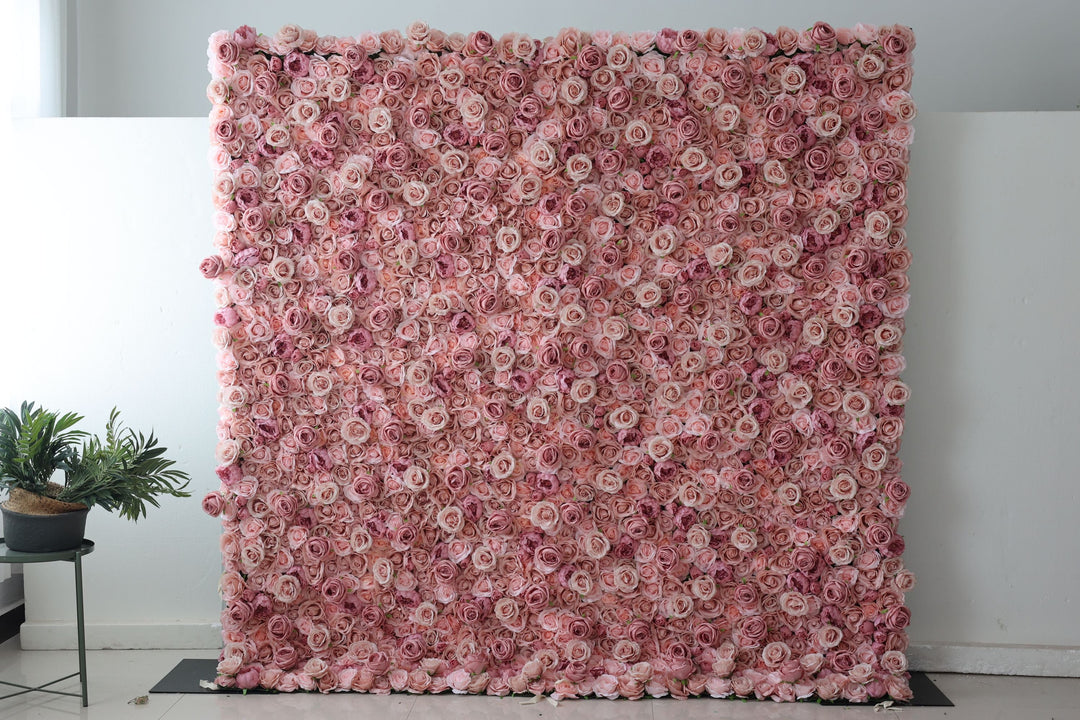 Pink Roses And Peonies, Artificial Flower Wall, Wedding Party Backdrop