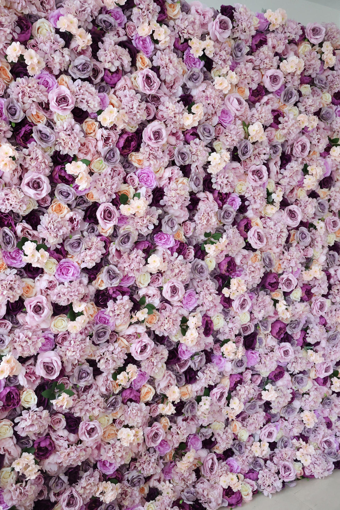 Purple Roses And Hydrangeas And Peonies, Artificial Flower Wall, Wedding Party Backdrop