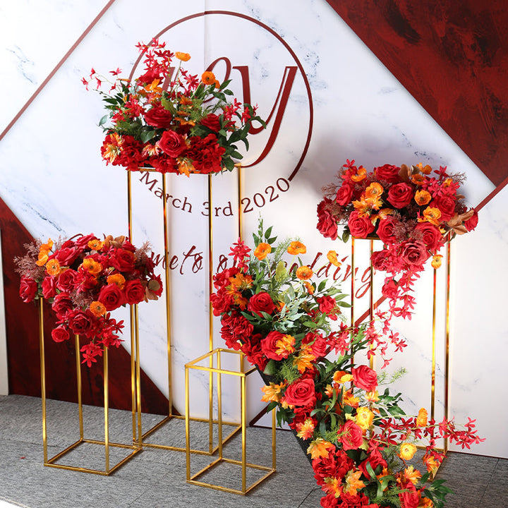 Red Wedding Flowers Ball, Red Artificial Flowers, Diy Wedding Flowers