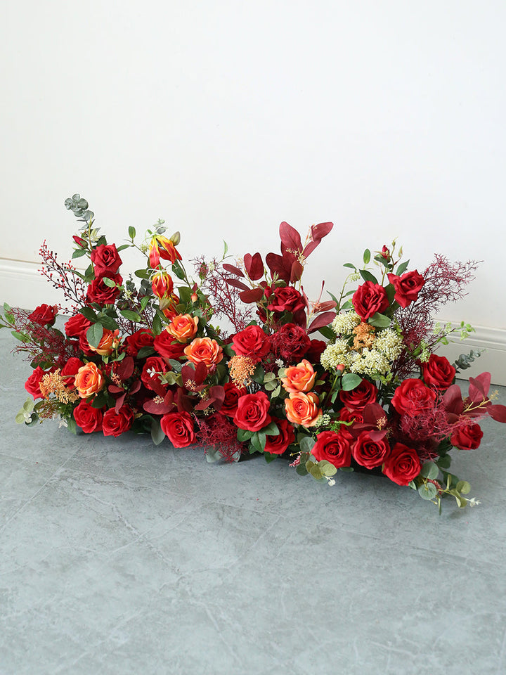 Red Rose Wedding Arch Decoration, Red Artificial Flowers, Diy Wedding Flowers
