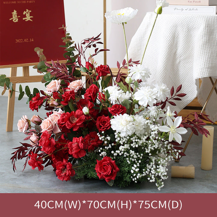 Red Rose Wedding Arrangements, Red Artificial Flowers, Diy Wedding Flowers