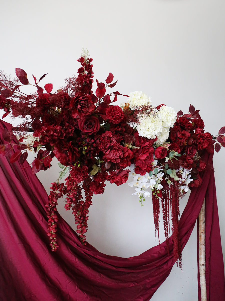 Dark Red Wedding Flowers, Red Artificial Flowers, Diy Wedding Flowers