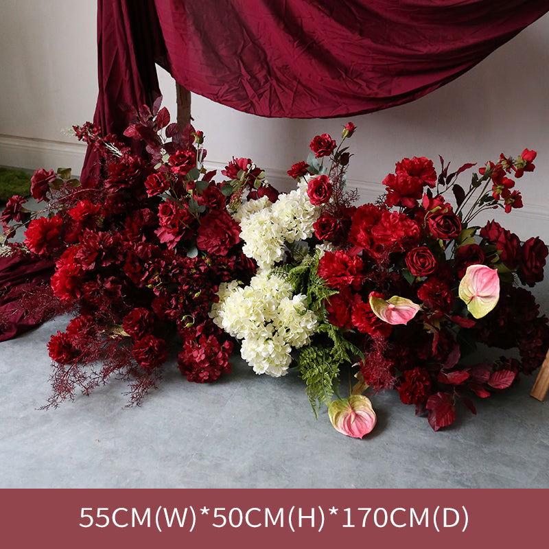 Dark Red Wedding Flowers, Red Artificial Flowers, Diy Wedding Flowers