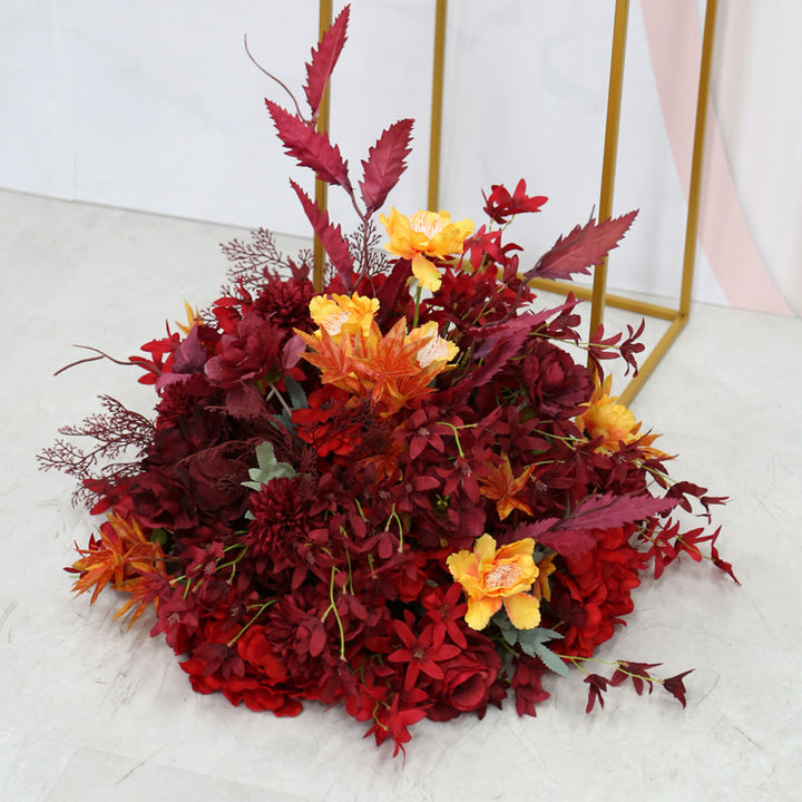 Vintage Red Wedding Style, Red Artificial Flowers, Diy Wedding Flowers