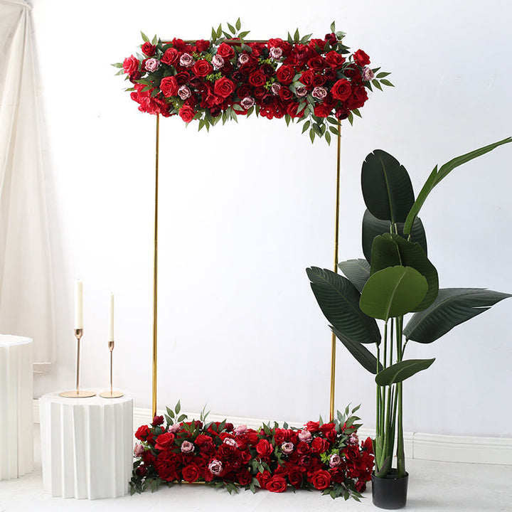 Pink Wedding Arch Flowers, Red Artificial Flowers, Diy Wedding Flowers
