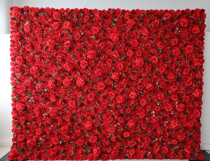 Red Roses, Artificial Flower Wall, Wedding Party Backdrop