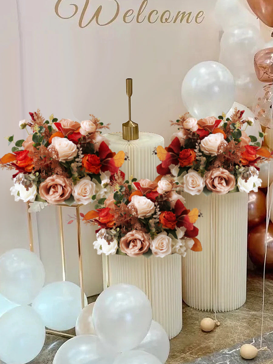 Table Flower Arrangement For Wedding, Retro Wedding Style,  Diy Wedding Flowers