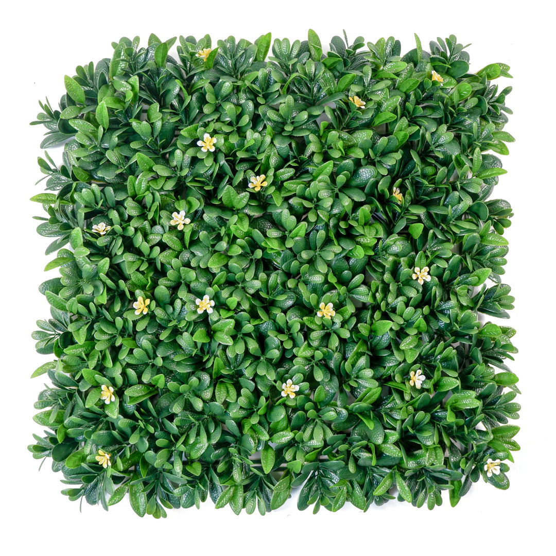Rhododendron Leaves With Flowers Artificial Green Wall Panels, Faux Plant Wall