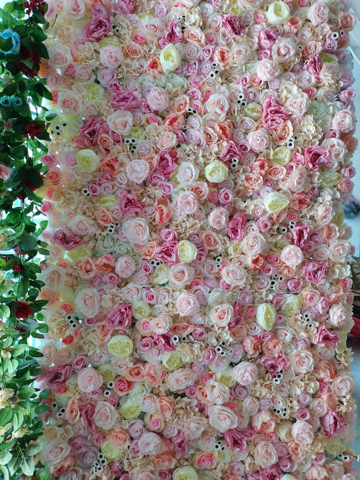 Rose And Peony, Artificial Flower Wall, Wedding Party Backdrop