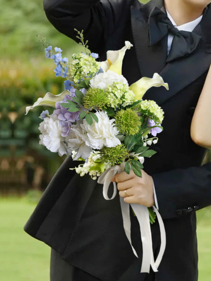 Fresh Wedding Bridal Bouquet Flowers, Diy Artificial Wedding Flowers
