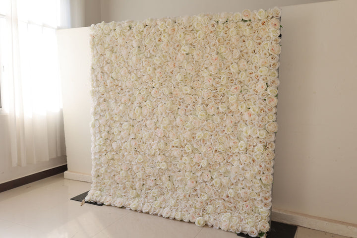 White Peony, Reed Pampas Grass, Artificial Flower Wall, Wedding Party Backdrop