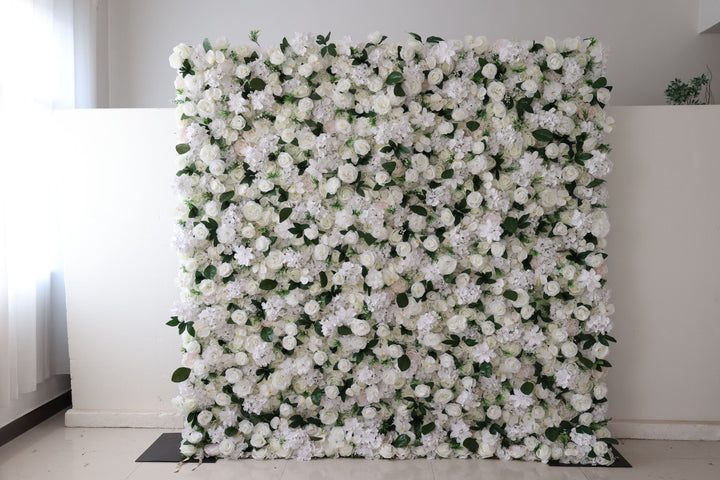 White Rose, Reed Pampas Grass, Artificial Flower Wall, Wedding Party Backdrop