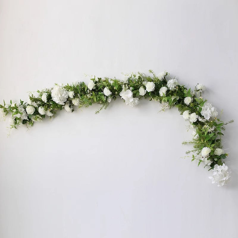 White & Green Flowers Vines, White Artificial Flowers, Diy Wedding Flowers