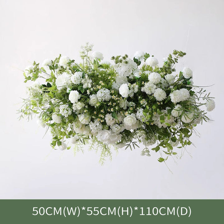 White & Green Flowers Vines, White Artificial Flowers, Diy Wedding Flowers