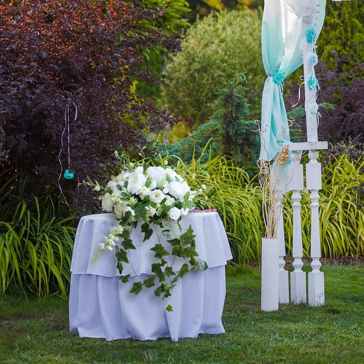 White Rose Table Arrangement, White Artificial Flowers, Diy Wedding Flowers