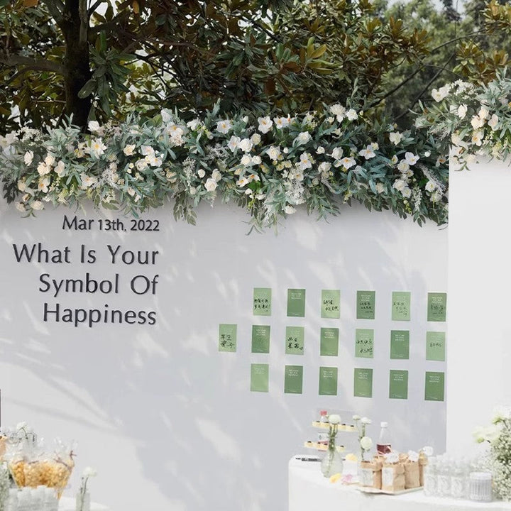 White & Green Flowers Vine, White Artificial Flowers, Diy Wedding Flowers