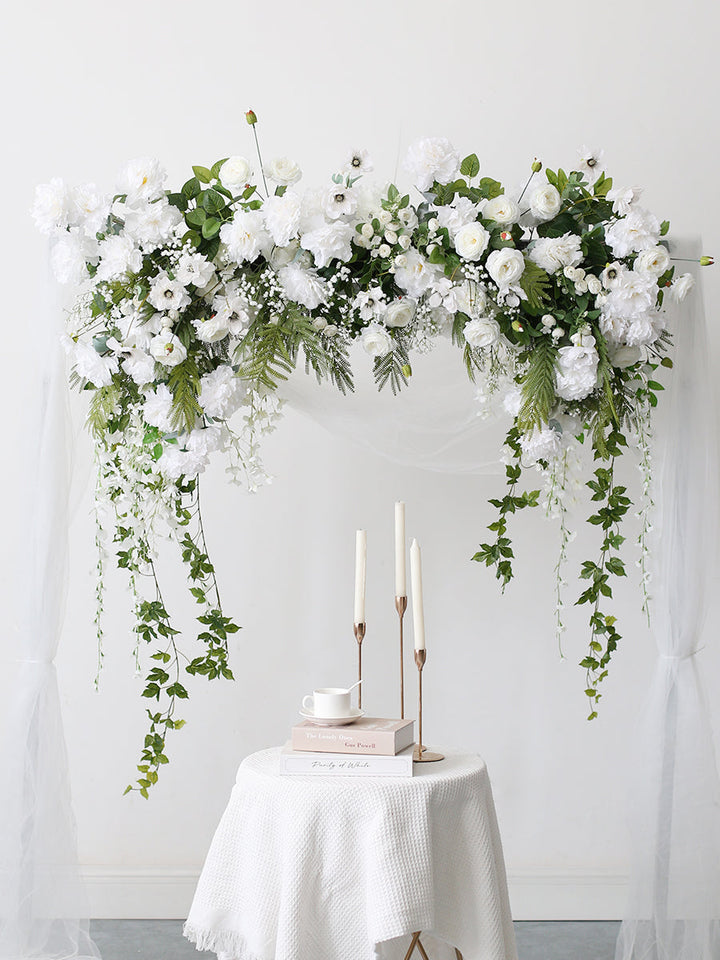 White & Green Hanging Wedding Flowers, White Artificial Flowers, Diy Wedding Flowers