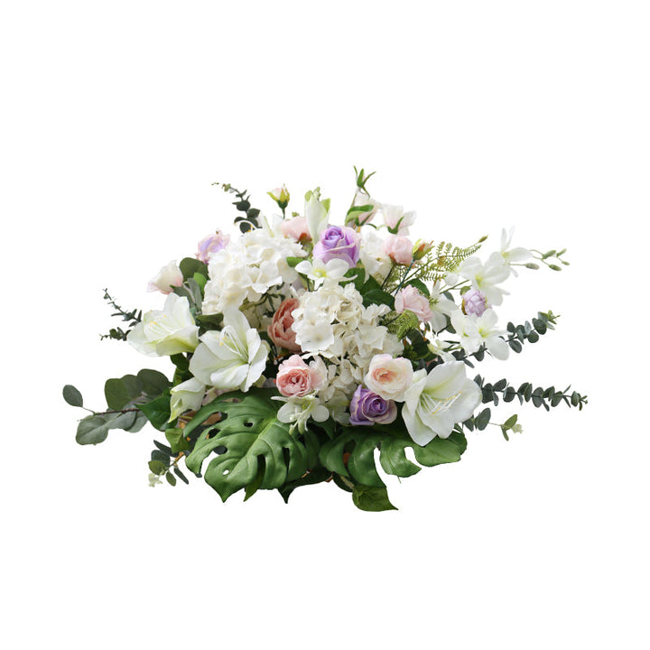 White & Green Forest Arrangement Flowers, White Artificial Flowers, Diy Wedding Flowers
