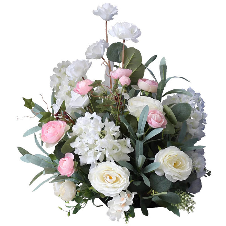 White & Pink Wedding Flowers Ball, White Artificial Flowers, Diy Wedding Flowers