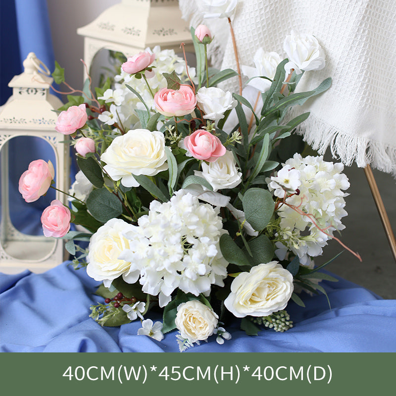 White & Pink Wedding Flowers Ball, White Artificial Flowers, Diy Wedding Flowers
