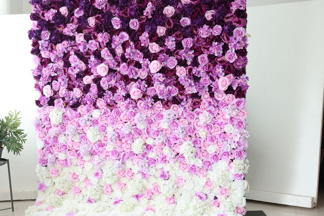 White And Pink And White Roses And Hydrangeas And Peonies, Artificial Flower Wall Backdrop